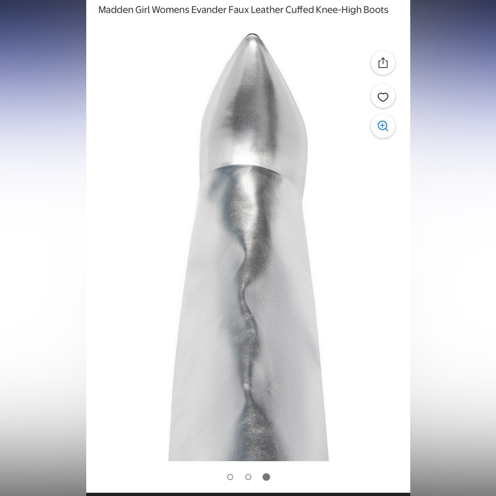 Madden Girl Metallic Silver Knee-High Boots